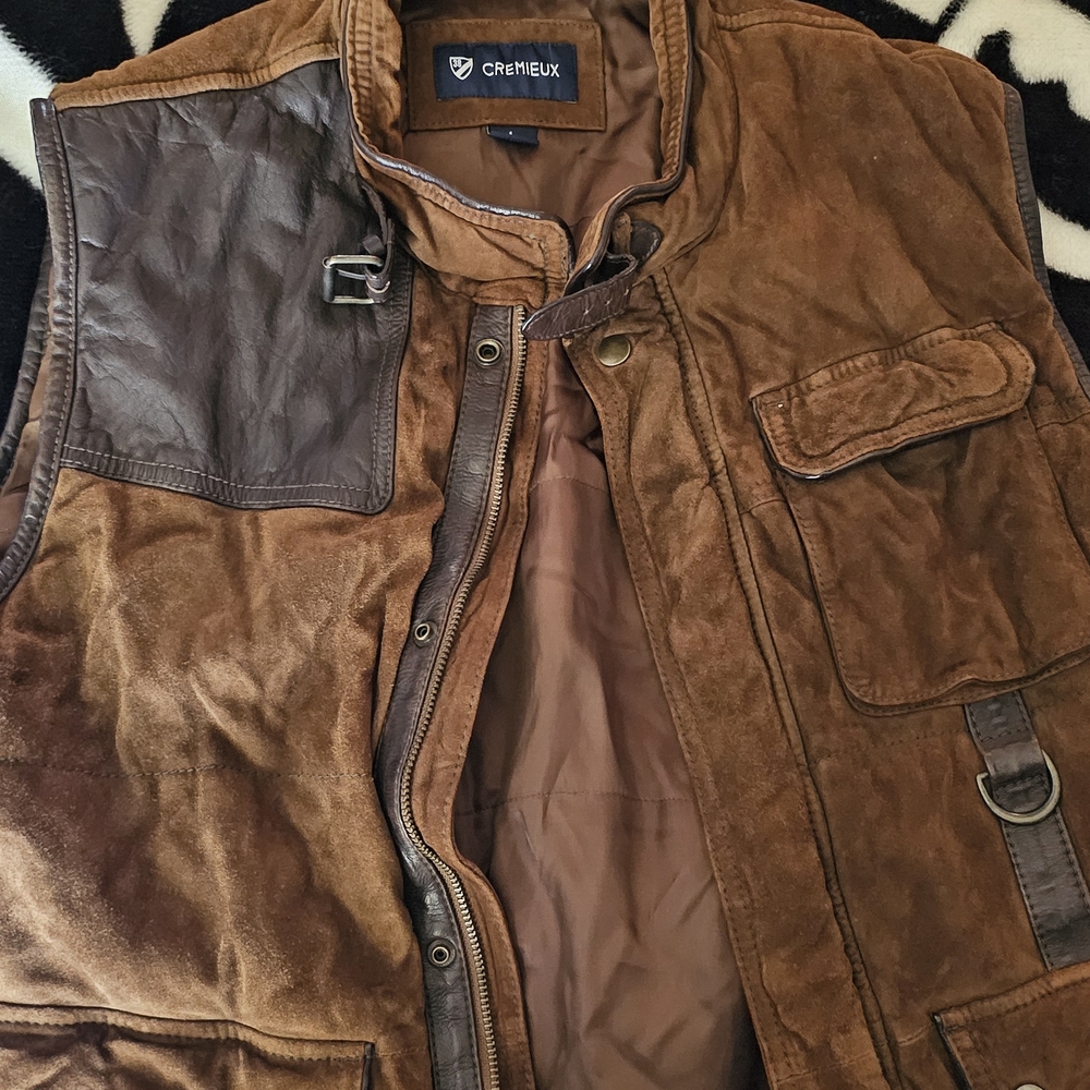 Daniel Cremieux Brown Leather Men's Vest